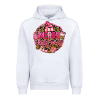 White pink merry christmas Urban Hoodie - MaliasSmallBusiness