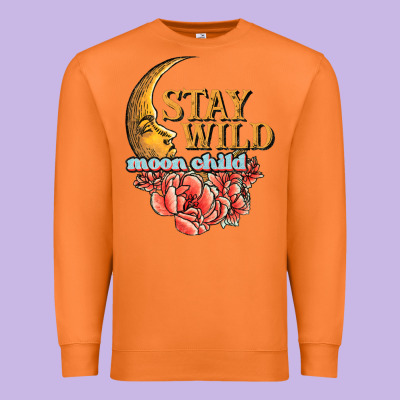 Stay Wild Moon Child Premium Sweatshirt Designed By Jahusdesignshop