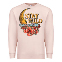 Pale Pink stay wild moon child Premium Sweatshirt - JahusDesignShop