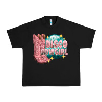Black western disco cowgirl Urban Heavy Tee - texasbilliewilder