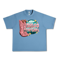 Pebble Blue western disco cowgirl Urban Heavy Tee - texasbilliewilder