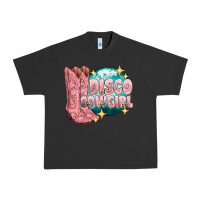 Pigment Black western disco cowgirl Urban Heavy Tee - texasbilliewilder