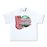 White western disco cowgirl Urban Heavy Tee - texasbilliewilder