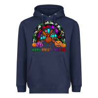 Navy happy hallothanksmas Heavyweight Hoodie - JahusDesignShop