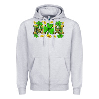 Heather Grey St. patricks day mom Zipper Hoodie - Neo Western