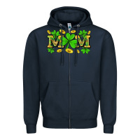Navy St. patricks day mom Zipper Hoodie - Neo Western