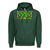 Sports Green St. patricks day mom Zipper Hoodie - Neo Western