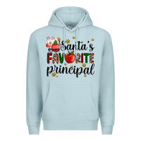Blue Mist santa's favorite principal Premium Hoodie - AdoDesignShop