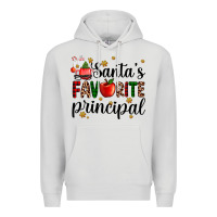 Dove Grey santa's favorite principal Premium Hoodie - AdoDesignShop