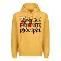 Mustard santa's favorite principal Premium Hoodie - AdoDesignShop