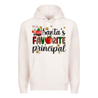 Pale Pink santa's favorite principal Premium Hoodie - AdoDesignShop