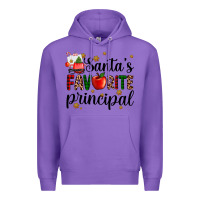 Purple santa's favorite principal Premium Hoodie - AdoDesignShop