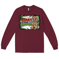 Burgundy merry and bright cockapoo Long Sleeve Tee - RanaPortraitStore