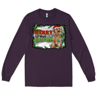 Plum merry and bright cockapoo Long Sleeve Tee - RanaPortraitStore