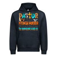 Navy Pastor not a miracle worker Urban Hoodie - MaliasSmallBusiness