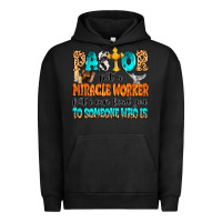Pigment Black Pastor not a miracle worker Urban Hoodie - MaliasSmallBusiness