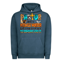 Pigment Midnight Navy Pastor not a miracle worker Urban Hoodie - MaliasSmallBusiness