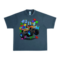 Midnight Navy monster truck autism Urban Heavy Tee - Zillion Design Studio