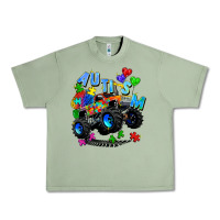 Oil Green monster truck autism Urban Heavy Tee - Zillion Design Studio