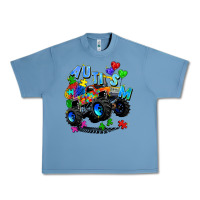 Pebble Blue monster truck autism Urban Heavy Tee - Zillion Design Studio