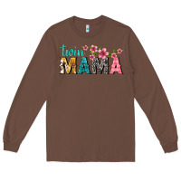 Chestnut twin mama with flowers Long Sleeve Tee - texasbilliewilder