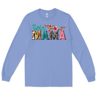 Colony Blue twin mama with flowers Long Sleeve Tee - texasbilliewilder