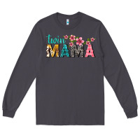 Smoke twin mama with flowers Long Sleeve Tee - texasbilliewilder