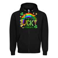 Black St. Patrick's Day Mommy's little lucky charm Zipper Hoodie - Neo Western