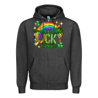 Charcoal Heather St. Patrick's Day Mommy's little lucky charm Zipper Hoodie - Neo Western