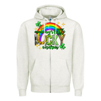Oatmeal Heather St. Patrick's Day Mommy's little lucky charm Zipper Hoodie - Neo Western