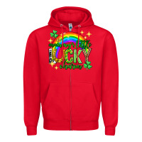 Red St. Patrick's Day Mommy's little lucky charm Zipper Hoodie - Neo Western