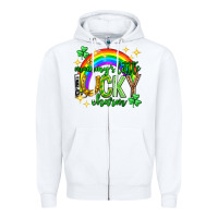 White St. Patrick's Day Mommy's little lucky charm Zipper Hoodie - Neo Western