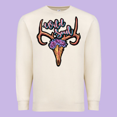 Wild Soul Premium Sweatshirt Designed By Jahusdesignshop