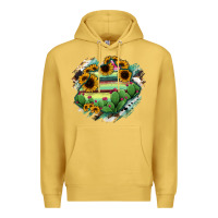 Antique Gold Aguascalientes State Of Mexico Map Premium Hoodie - RanaPortraitStore