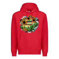 Red Aguascalientes State Of Mexico Map Premium Hoodie - RanaPortraitStore