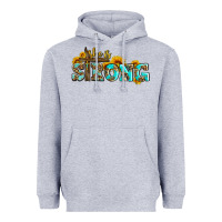 Heather Grey she is strong with cross Heavyweight Hoodie - AdoDesignShop