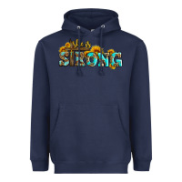 Navy she is strong with cross Heavyweight Hoodie - AdoDesignShop