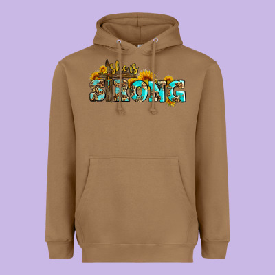 She Is Strong With Cross Heavyweight Hoodie Designed By Adodesignshop