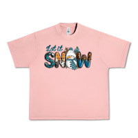 Salmon Let It Snow Snowman Urban Heavy Tee - RanaPortraitStore