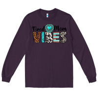 Plum tired mom vibes Long Sleeve Tee - texasbilliewilder