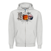 Dove Grey boo Zipper Hoodie - CowhideDigitalArt