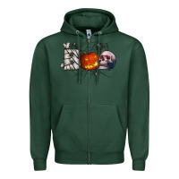 Sports Green boo Zipper Hoodie - CowhideDigitalArt