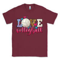 Burgundy love volleyball Classic Tee - Zillion Design Studio