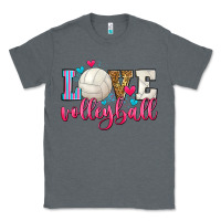 Charcoal Heather love volleyball Classic Tee - Zillion Design Studio