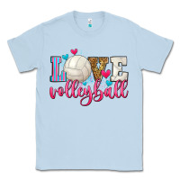 Dusty Blue love volleyball Classic Tee - Zillion Design Studio