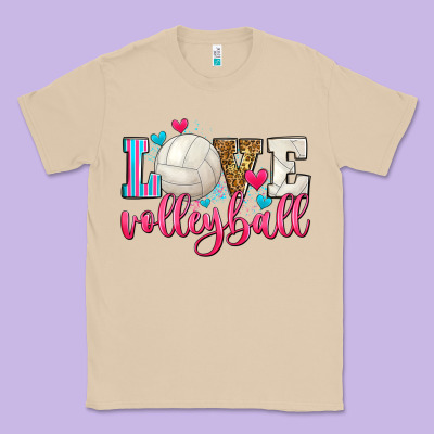 Love Volleyball Classic Tee Designed By Zillion Design Studio