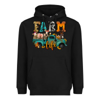 Black farm life farm animals truck Heavyweight Hoodie - Jasminsmagicworld
