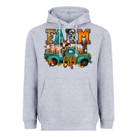 Heather Grey farm life farm animals truck Heavyweight Hoodie - Jasminsmagicworld