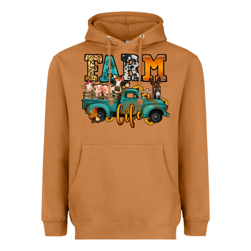 Farm Life Farm Animals Truck Heavyweight Hoodie by Jasminsmagicworld | Teevron