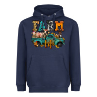 Navy farm life farm animals truck Heavyweight Hoodie - Jasminsmagicworld